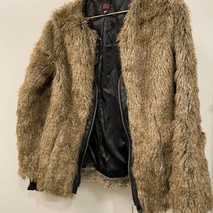 faux fur coat XS